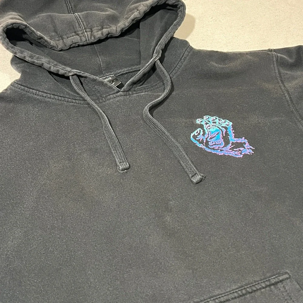 Santa‎ Cruz Screaming Hand Hoodie Sweatshirt Black Independent Trading *M - FLAW